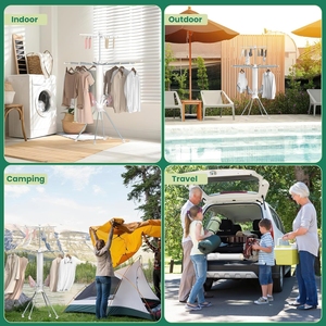 Octopus Shaped Folding Outdoor Drying Rack Portable Foldable Design for <strong>Over</strong> <strong>Doors</strong> Hanging Clothes Drying Rack with <strong>Hooks</strong> - Product Image 4