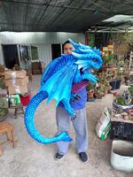 Marionnette de dinosaure animatronique grandeur nature personnalisée, réaliste, 80 cm de long, en silicone, dinosaure bébé rouge, dragon, dinosaure