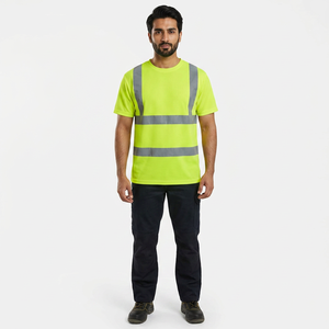 เสื้อทำงานนิรภัยแบบสะท้อนแสง Hi-vis ความปลอดภัยสูง คอโอ 100% โพลีเอสเตอร์ กว้าง 5 ซม. E-shine Hi Vis Safety Reflective - Product Image 1