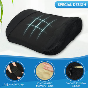 Cojín <span class=keywords><strong>de</strong></span> Soporte Lumbar <span class=keywords><strong>de</strong></span> Espuma Viscoelástica Premium para la Espalda y la Cintura, para <span class=keywords><strong>Silla</strong></span> <span class=keywords><strong>de</strong></span> Oficina, Conductor <span class=keywords><strong>de</strong></span> Automóvil, Masaje, Impermeable, Antibacteriano - Product Image 2