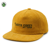 Casquette Snapback Hip-Hop 5 Panneaux Ajustable de Haute Qualité en Velours Côtelé Broderie 3D Lettres Sportives Décontractées Unisexe Sports de Plein Air