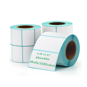 Rouleau d'étiquettes d'expédition thermique 4x6 étiquettes thermiques papier autocollant <span class=keywords><strong>vierge</strong></span> personnalisé pour imprimante - Product Image 1