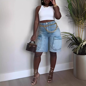 Nouveau Jean ample pour femme, déchiré, délavé, avec poches, tendance - Product Image 3