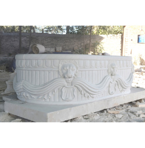 Nhà sang trọng trong nhà thiết kế hiện đại freestanding Tay Chạm Khắc bồn tắm màu be đá cẩm thạch đá bồn tắm đá cẩm thạch tự nhiên bồn tắm - Product Image 1
