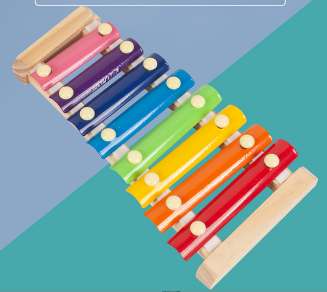 High Quality Wooden Xylophone Children'S Baby Kid Educational 8 Tone Musical Toy for Children Toys