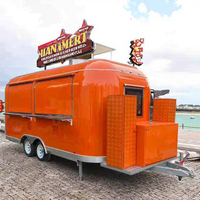 Cuisine mobile entièrement équipée en fibre de verre pour barbecue, chariot de restauration, remorque alimentaire pour restauration rapide, crème glacée