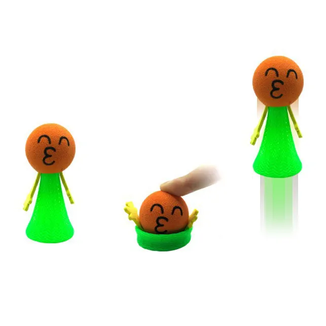 Kreatives Frühjahrs-Katapultenspielzeug EVA Springen Springen niedliches Lächeln Springen Elf blinkende Spielzeuge