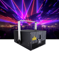 HQLIT con Estuche, Proyector de Luces Láser RGB de 21W 30W 35kpps para Interiores y Exteriores, Sistema de Espectáculo de Animación para Escenarios, Eventos Temáticos y Fiestas