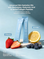 Complément en poudre hydratant avancé pour la peau avec électrolytes, acide hyaluronique et peptides de collagène Verisol
