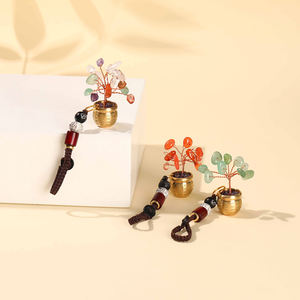 जेड रत्न थोक मिश्र धातु फैशन कार की चेन फांसी प्राकृतिक सिट्रीन एगेट कॉर्नुकोपिया मनी ट्री आकर्षण पेंडेंट - Product Image 3