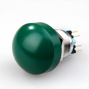 Interruptor de botón <span class=keywords><strong>pulsador</strong></span> verde metálico de 22mm, interruptor de botón eléctrico de 4 pines, momentáneo, sin NC, interruptor de botón de bloqueo De Seta <span class=keywords><strong>para</strong></span> <span class=keywords><strong>timbre</strong></span> - Product Image 1