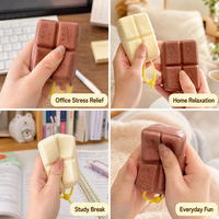 Jouet sensoriel anti-stress en forme de brique de chocolat à presser, sonore et moelleux, pour le soulagement du stress au bureau et en fête, boîte surprise, cadeau
