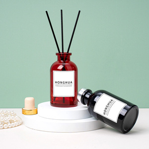 Bán Buôn Rỗng Đỏ Đen Vòng <span class=keywords><strong>Reed</strong></span> Khuếch Tán Chai 100Ml Hương Thơm Với Nút Chai - Product Image 3