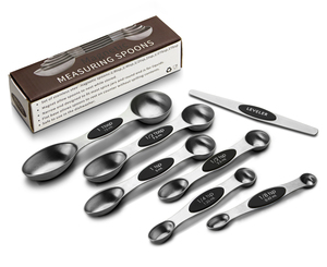<span class=keywords><strong>Amazon</strong></span> Hot sale Measuring Tool Set Of 6pcs Stackable Stainless Steel Magnetic Measuring Spoon with lever - Product Image 1