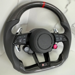 Volante Deportivo de Repuesto para <span class=keywords><strong>Audi</strong></span> A3 A4 A5 A6 S4 S5 B9 2017-2023, Fibra de Carbono y Cuero para Modificación de Plástico <span class=keywords><strong>R8</strong></span> TT - Product Image 6