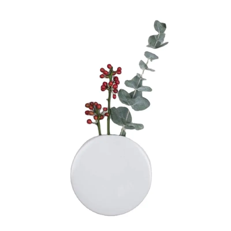 도매 홈 장식 원형 모양 그레이트 세라믹 벽 꽃병