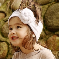 उच्च गुणवत्ता शिशु कपास गाँठ Hairband ठोस रंग बेबी सिर
