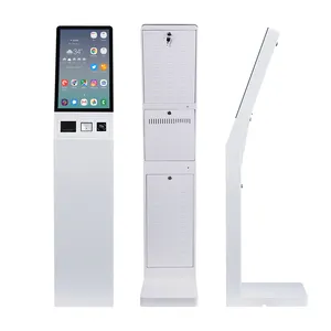 Floor Standing 21 Inch Self Hotel Checkout Kiosk Order Kiosk Android Printer Payment Kiosk With Pos Mount