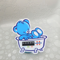 Kartu Termometer Air Mandi Bayi, Pengukur Suhu Kolam Renang Anak Bentuk Katak, Bacaan Instan, Aman