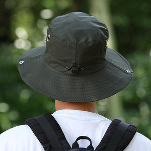 Chapeau Bob Homme d'Extérieur Réglable Anti-UV Respirant en Toile pour l'Été, Randonnée, Pêche, Style Décontracté - Product Image 4