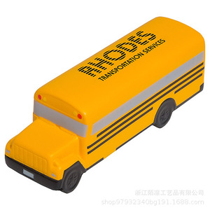 Pu <b>Foam</b> School <b>Bus</b> Stress <b>Toy</b> For Kids 5-7 Years Unisex Cartoon Vehicle Decor - Product Image 4