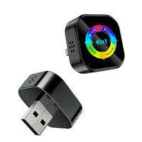 Dongle CarPlay sans fil 4-en-1, se connecte via CarPlay/Android Auto/Android Mirror/Apple Mirror, Plug and Play, stable et fiable