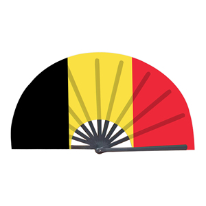 Abanicos Plegables de Bambú con la Bandera de Bélgica al por Mayor, Abanico de Mano para Carnaval, Boda, Festival, Fiesta, Agencia de Viajes - Product Image 1
