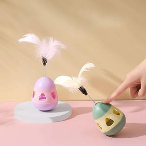 Hot Sales Interactive Cat Chew Toys Feather Tumbler and Leakage <b>Ball</b> Pet Toys - Product Image 3