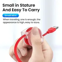 Cargador de Teléfono Telescópico Retráctil 3 en 1 con Carga Rápida de 2.4A, Cable Retráctil Tipo C Micro USB