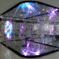 Pantalla LED Transparente Holográfica 3D Visible a Simple Vista, Equipo de Proyección de Hologramas para Marketing en Tiendas y Señalización Digital