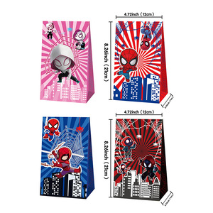 Sacs cadeaux en papier sur le thème de Spiderman et de ses amis extraordinaires pour la décoration de fête d'anniversaire - Product Image 4