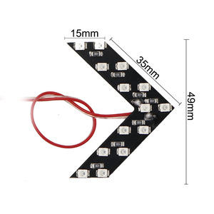 Luz direccional oculta para espejo retrovisor de coche, luz direccional LED 14SMD, indicador de flecha LED amarillo - Product Image 2