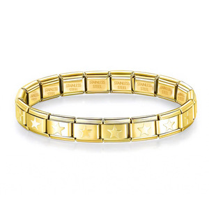 Venta caliente pulsera de corazón de acero inoxidable diseño de mariposa italiana DIY pentagrama joyería de mano para la moda para aniversarios - Product Image 5