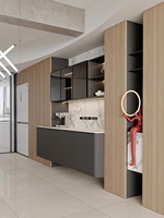 Aparador, Mueble Moderno con Acabado Brillante y Luces LED, Vitrina para Sala de Estar o Comedor