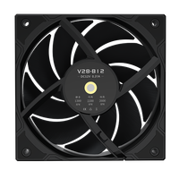 COOLLEO V28-B12 Vente flash Ventilateur de refroidissement d'eau pour processeur 120 mm 4 broches Ventilateur d'ordinateur avec contrôleur LED Ensemble de télécommande pour jeux 5V