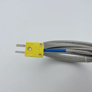 1m yüksek sıcaklı<span class=keywords><strong>k</strong></span> uzatma tel fişi termokupl sensörü ile <span class=keywords><strong>K</strong></span> tipi termokupl - Product Image 5