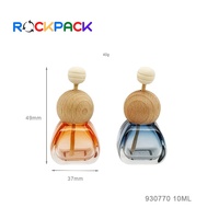 Flacons diffuseurs de parfum décoratifs bleus colorés de 10 ml pour voiture et maison avec bouchon à vis en bois