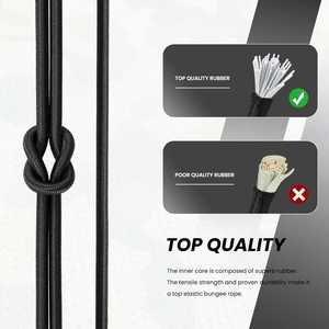 Cuerda Elástica Negra de 3mm, Cuerda Elástica Resistente para Tiendas de Campaña, Kayaks, Lonas, Remolques, Mochilas y Actividades al Aire Libre - Product Image 3