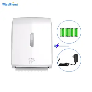 Wisekleen Treo Tường Lớn Jumbo CuộN nhà vệ sinh tự động cảm biến hồng ngoại giấy khăn quả điện giấy thương mại