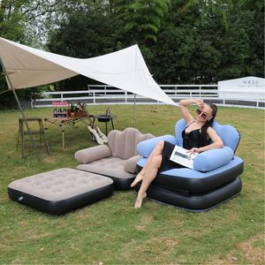 Nouveau canapé-lit gonflable portable à double usage avec PVC épaissi, canapé-lit cinq en un adapté au <span class=keywords><strong>camping</strong></span>, mobilier d'extérieur - Product Image 5