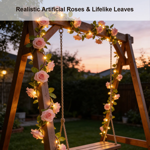 <span class=keywords><strong>Guirnalda</strong></span> <span class=keywords><strong>de</strong></span> Luces LED Solares con Forma <span class=keywords><strong>de</strong></span> Rosas, Impermeables, Decoración Floral Artificial para Jardín, <span class=keywords><strong>Guirnalda</strong></span> Decorativa para Exteriores, Lámpara <span class=keywords><strong>de</strong></span> Luz Blanca Cálida - Product Image 6
