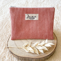 Tas kecantikan makeup lucu kosmetik kanvas katun kustom saku baru kualitas tinggi untuk perjalanan