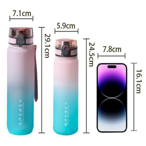 Low MOQ 750ml 1L Time <b>Marker</b> Leak Proof Tritan BPA Free Sports Frosted Plastic Water Bottle - Product Image 5