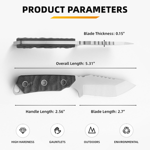 Nuevo cuchillo de supervivencia Bushcraft portátil para exteriores con mango 2 en 1 G10 y hoja fija con brújula - Product Image 4