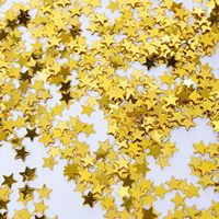 Confete Estrelas Douradas para Mesa, Confete Metálico em Forma de Estrelas para Decorações de Chá de Bebê, Casamento, Aniversário e Formatura
