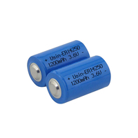 Baterai Premium 3.6V LiSoCl2 ER14250 1200mAh 1/2 AA untuk Meter Air dengan Garansi 10 Tahun, 6000 Siklus, Pemutus Daya 2.0V