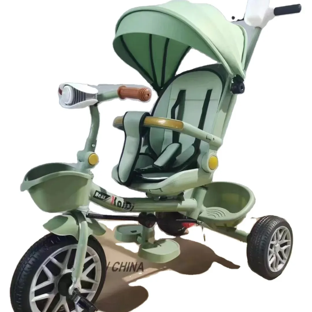 नई बच्चों की ट्राइसाइकिल बेबी स्ट्रोलर बेबी ट्राइसाइकिल बच्चों के लिए पार्कों या शॉपिंग मॉल में बाहर जाने के लिए उपयुक्त है