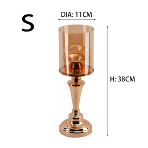 Metal caliente de oro sostenedor de vela decoración <span class=keywords><strong>Bar</strong></span> Hotel mesa de comedor, café decoración romántica sostenedor de vela - Product Image 4
