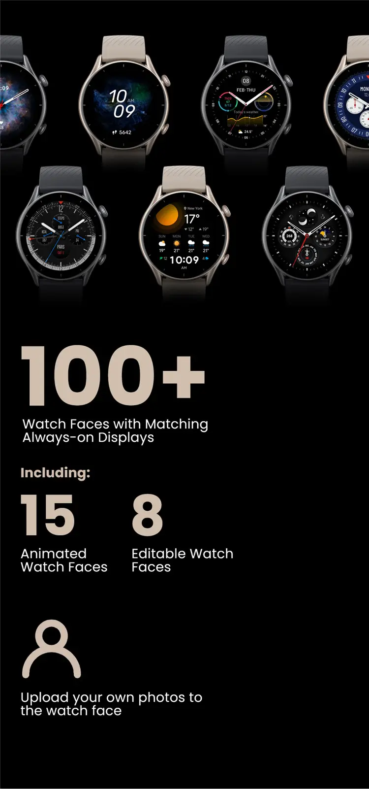 Global Version Original Smart Watch Fitness Tracker AMOLED Display Sport Amazfit SmartWatch  GTR3 Gtr 3