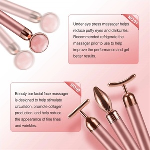 High Quality Facial Beauty Bar Massager Vibration <b>Roller</b> Facial Massage Tools - Product Image 4